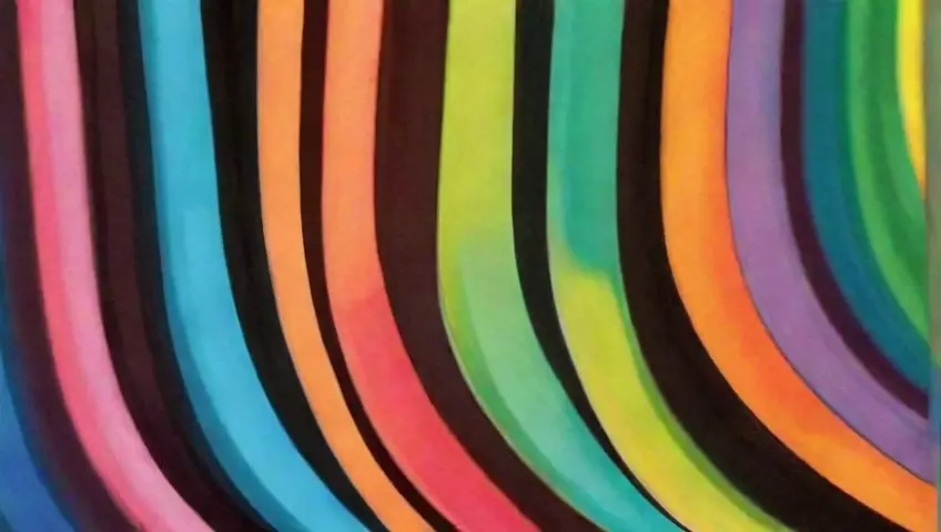 Una obra de arte que combina colores vibrantes