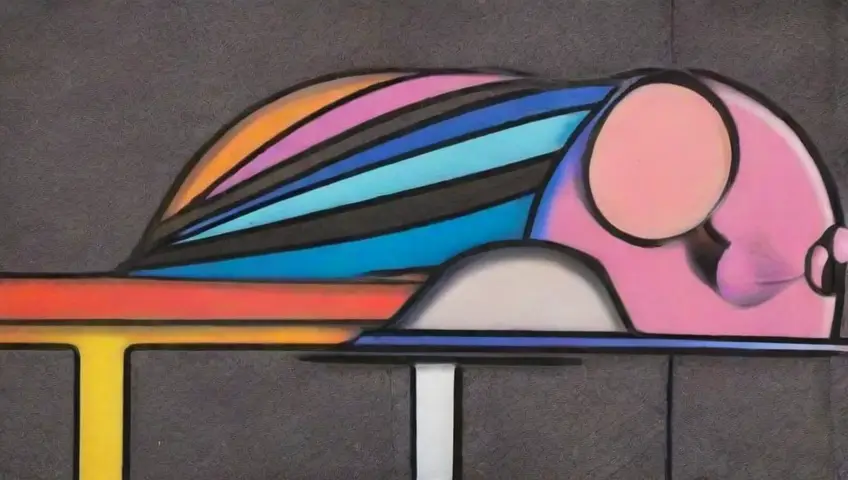 Composición dinámica y colores vibrantes resaltan ilustraciones tecnológicas con profundidad y texturas